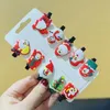 Hair Accessories 10Pcs Christmas Headwear Set Tree Bow Hairpin Cute Children Clip Holiday Gift Mini Party Decoration