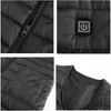 Куртки 10 областей V-образный вырез с подогревом USB умный тепловой жилет для мужчин и женщин жилет с самонагреванием пальто зимний тепловой Chaleco плюс размер M7XL