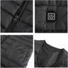 Giubbotti 10 Aree Scollo a V Gilet Riscaldato USB Smart Gilet Termico Uomo Donna Gilet Autoriscaldante Cappotto Invernale Termico Chaleco Plus Size M7XL