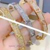 Car tires's New Brand Classic Designer Bracelet Factory High Edition Gold Full Sky Star Love Men and Women Two Row Diamond Worker With Original Box