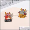 Pins broches animal satan esmalte personalizado gato cabra lapela emblemas citações engraçadas jóias presente crianças amigos 6215 q2 gota del entrega dhafj