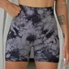 Shorts actifs Soupage sans couture Dye Push up Yoga pour femmes hautes hautes hanches Summer Fitness Workout Running Cycling Sports Gym