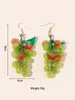 Dangle Earrings Women Simulated Grape Fruit Fashion Lady Jewelry Accessories Gift