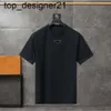 Nytt modemärke 24SS Herr Designer T Shirt Women Top Men Gold Letter Tshirt Tryck Kort ärm Runda hals Bomull Womens Polo Plus Tshirts