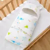 612 meses bebê nascido saco de dormir meninos meninas crianças antistartle swaddling bebê envoltório cobertores 100% algodão dos desenhos animados saco de dormir 240105