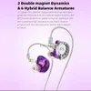 携帯電話イヤホンLafitear LF4 1DD+3BA有線イヤホンハイブリッドテクノロジー8ドライバーHifiヘビーベースイヤホンヘッドフォンスポーツヘッドセットYQ240105