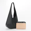 Women's new minimalist and large capacity tote bag, high-end leather fashionable bucket bag, chic one shoulder bag grey