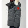 Novo can ada puffer jaquetas homens designer real pele de coiote ao ar livre blusão jassen outerwear com capuz fourrure manteau para baixo casaco