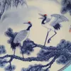 Decorative Figurines Chinese Classical Blue And White Porcelain Plate - The Pine Trees Cranes