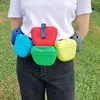 Silicone Portable Dog Training Treat Bag Puppy Snack Reward Waist Bag Feed Pouch Pocket Food Reward Storage Bag Magnetic Closure Waist Clip HW0164