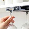Rack de armazenamento de vidro de vinho de barra de armazenamento de cozinha-suporte de copo não perfurado dentro e sala de jantar de cabeça para baixo para óculos domésticos