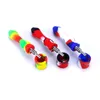 Pocket Design Silicone Smoking Hand Pipes 10mm Titanium Nails Tobacco Accessories Nectar Wax Collector Dabs Portable Ewrpk