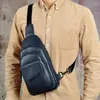 Rugzak Messenger Borsttassen Schouderrugzak Cross Body Multi-Pockets Echt lederen tas Heren Enkele rugzak