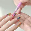 12 Pcs Nail Art Graffiti Pen Waterproof Drawing Set Gold Black Line Painting Pen Neon Nail Polish Professional Supplies Tool 240105