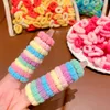 Haarschmuck 100 Teile/satz Kinder Nette Candy Farbe Gitter Welle Elastische Bänder Baby Mädchen Scrunchies Gummi Kind Süße