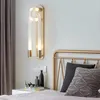 Vägglampa svart sconce glas rum lampor penteadeira camarim deco led ljus för sovrum