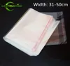 LEOTRUSTING 100 PCS 31-50 cm Breite RGE Clear Opp Adhesive Beutel Transparent Poly Realable Packaging Beutel Selbst PSTIC GIFTE POUSS300S6141676