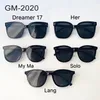 Gafas de sol Corea Marca suave Gafas de sol GM Moda para mujer Gafas de sol redondas Señora clásica Gafas de sol elegantes Hombres Gafas retro Su My287d