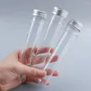 Bouteilles à essai en plastique Transparent PET 50ml, 15 pièces, bouteilles de test de bonbons, sel de bain avec couvercles à vis en aluminium
