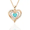 Hot Twaalf Geboortesteen Ketting I LOVE YOU Diamond Love Ketting Meisjes Verjaardagscadeau Groothandel