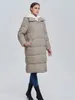 Kvinnors dikerockar Marwin 2024 Vinter elegant bomullsrock stilfull krage lång varm huva jacka kvinnlig vindtät paras