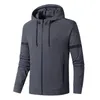 Men's Jackets Plus Size 8XL Jacket Men Solid Color Coat Fashion Casual Hooded High Quality Male Outerwear Cotton Black