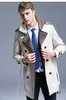 Primavera trench coat masculino moda lapela britânico blusão longo trespassado trench coat S-6XL tamanho chaqueta hombre 240104
