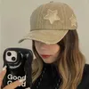 Casquettes de baseball Y2K American Baseball Femmes Tie Soft Top Pentagram Cap Printemps et été Protection solaire Polyvalent Hip-Hop Chapeaux Hommes Chapeau