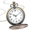 Table Clocks Vintage Charm Black Unisex Fashion Roman Number Quartz Steampunk Pocket Watch Women Man Necklace Pendant With Chain Gifts 2024