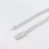 8.5MM 2rows Vvs Moissanite Studded Miami Cuban Link Chain 925 Sterling Silver Moissanite Iced out Cuban Chain