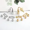 Guldsilver rostfritt stål metallrektangelhängare lås lås för DIY hantverk handväskor handväska väskor spännen hårdvarutillbehör 240105