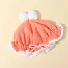 Berretti Cappelli per bambini Autunno e inverno Ragazza Cappellini da principessa Farfalla carina Cappello a secchiello regolabile a doppio strato Visiera parasole per bambini Berretto caldo