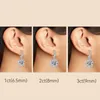 D 3CT örhängen 2ct Huggie för kvinnor 925 Sterling Silver Original Certified 1CT Hoop Drop Dangle Earrings 240104