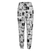 Pantalon féminin vintage jogger jogger noir blanc street wear joggers printemps dames frendy graphic big taille pantalon d'anniversaire cadeau