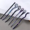 シンプルビンテージアセテートヘアスティック箸中国スタイルのハンフヘアピンクリップヘアスタイリングヘアスタイリングフォークヘッドウェアヘアアクセサリー