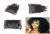 3A3B3C Klip w przedłużanie włosów Brazylijski Kinky Curly Human Hair Włosy Klip Hair Natural Black 7pcs 120glot Geasy Fre8952698