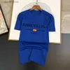 Men's T-Shirts Espana Men's Summer Barcelona Design Letters Print Faith Y2k T-shirt Man Short Sleeved Tees Loose Pure Cotton Tops for Male T240105