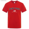 Camisetas para hombres Nueva York Encuentra tu camino Usa Street Letter Camisetas Hombres Moda Tops de gran tamaño Dibujos animados Camiseta de verano Moda Camiseta suelta Ropa T240105
