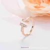 Tifannissm Ring Classic Popular temperamen T Family Natural White Fritillaria Double for Women 925 Sterling Silver Plated 18K Rose Gold Pers Have Original Box