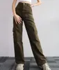 Cargo-Jeans für Frauen High Street Harajuku Koreanische Mode Fallschirmhose Vintage Streetwear Breite Bein Jogger Hosen Kleidung 240105