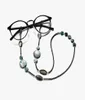 Decorativo polido abalone concha imitação de óculos de acrílico com contas corrente de leitura cordão de vidro retentor de óculos de sol suporte de óculos 2395995