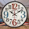 Horloges murales 30cm Creative Horloge en bois Accueil El Décoratif Londres Luxe Rétro Mute Quartz Salon Relogio