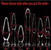 Crystal Glass Dildos Vagina Anal Plug Unisex Anus Enlarger Dilator Masturbation Product Adult Bondage BDSM Sex Butt Toy 7 Style6353107