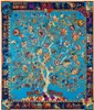 Square Tree Floral Print Scarf Women Shawls Foulard Femme Blue Large Twill Silk Scarfs Drop 130130CM9639436