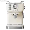 コーヒーメーカーコーヒーマシンイタリア語半自動ホームオフィス高圧濃縮蒸気ミルクバブルコーヒーポットキッチンwhitel240105