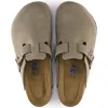 2024 novos chinelos sandália verão bk sapato casual tazz pele camurça chinelo cortiça designer de luxo bostons mule flat clog sliders 47 cor mens mulheres plataforma slide tamancos caixa