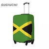 Housse de bagage avec drapeau du pays de la jamaïque, accessoires de voyage, sac anti-poussière élastique imprimé, boîtier de chariot de protection 240105