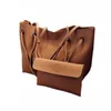 Модная простая сумка-тоут, набор из 2 женских розовых сумок для покупок, женский серый коричневый клатч 240104