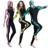 Wear Sbart Adults Long Sleeve Hooded Floral Diving Suit Full Body Swimwear Lycra Surf Wetsuits Snokling Surfing Beach Bathing Suit