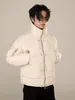 メンズトラックスーツ秋と冬の太い白いアヒルダウン通勤者のオールマッチングデザインの男性女性ショートジャケットコート